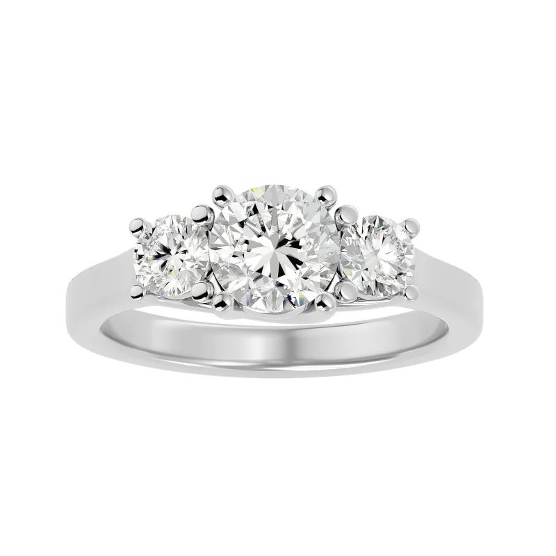 Inel de Logodna Trilogy Aur Alb 18k Diamante Naturale - Violet