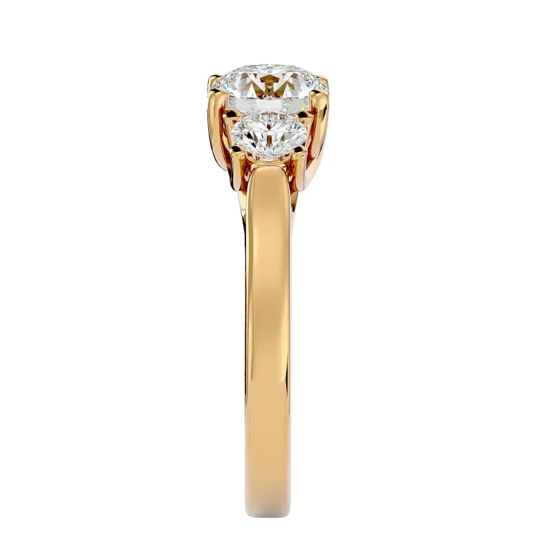 Inel de Logodna Trilogy Aur Galben 18k Diamante Naturale - Violet