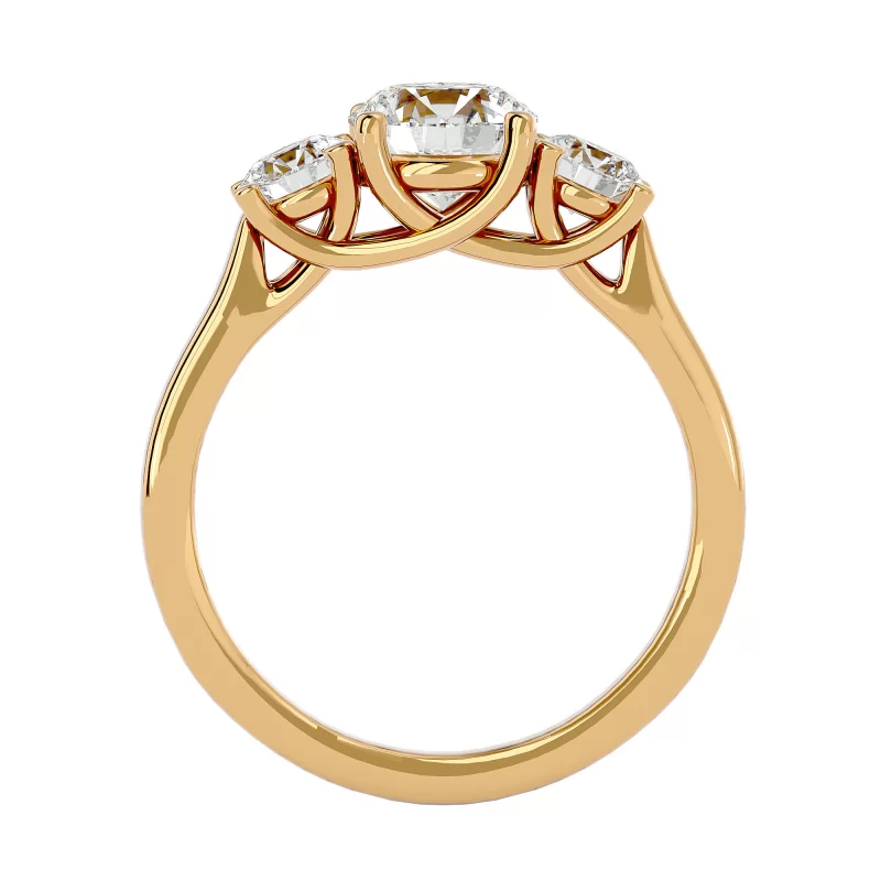 Inel de Logodna Trilogy Aur Galben 18k Diamante Naturale - Violet