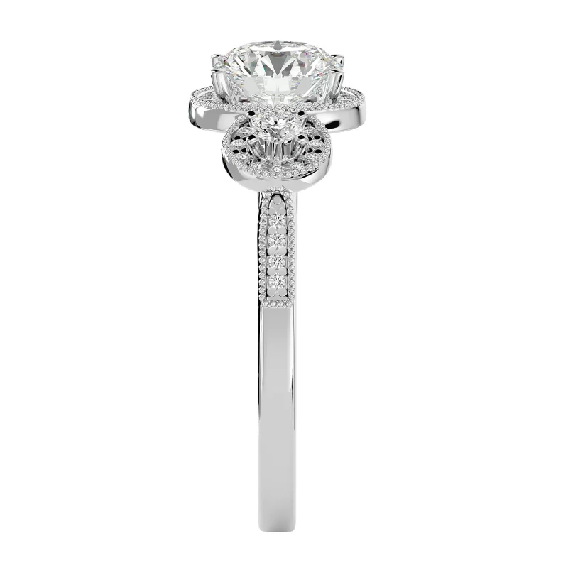 Inel de Logodna Trilogy Aur Alb 18k Diamante Naturale - Whitney