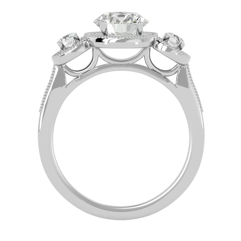 Inel de Logodna Trilogy Aur Alb 18k Diamante Naturale - Whitney