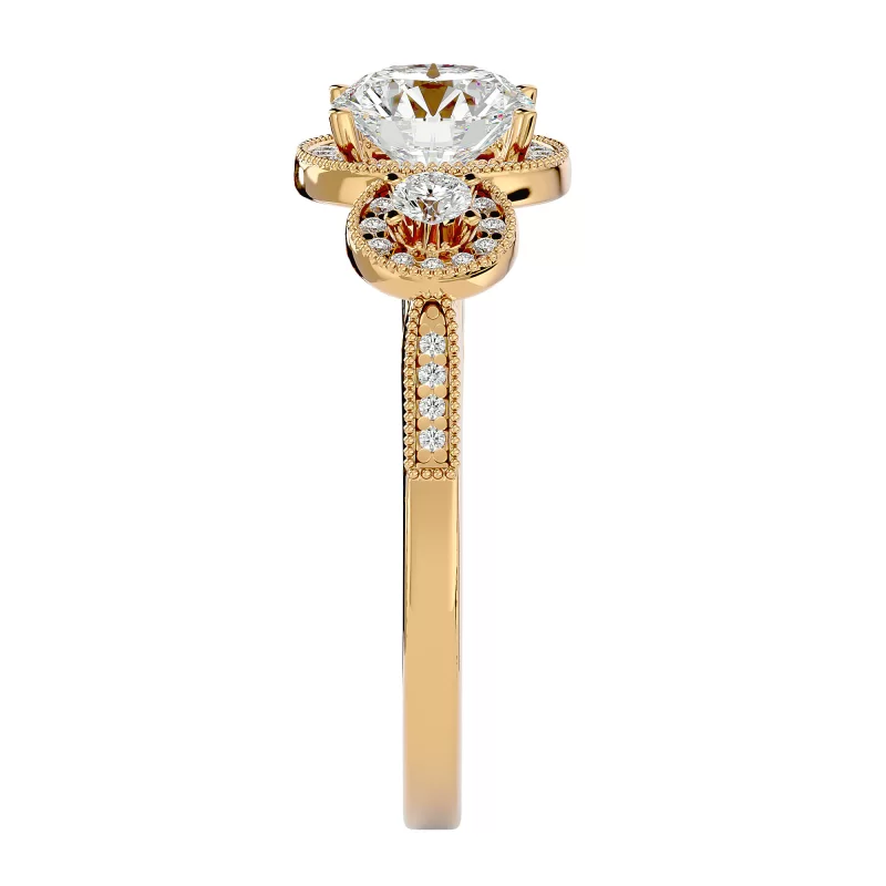Inel de Logodna Trilogy Aur Galben 18k Diamante Naturale - Whitney
