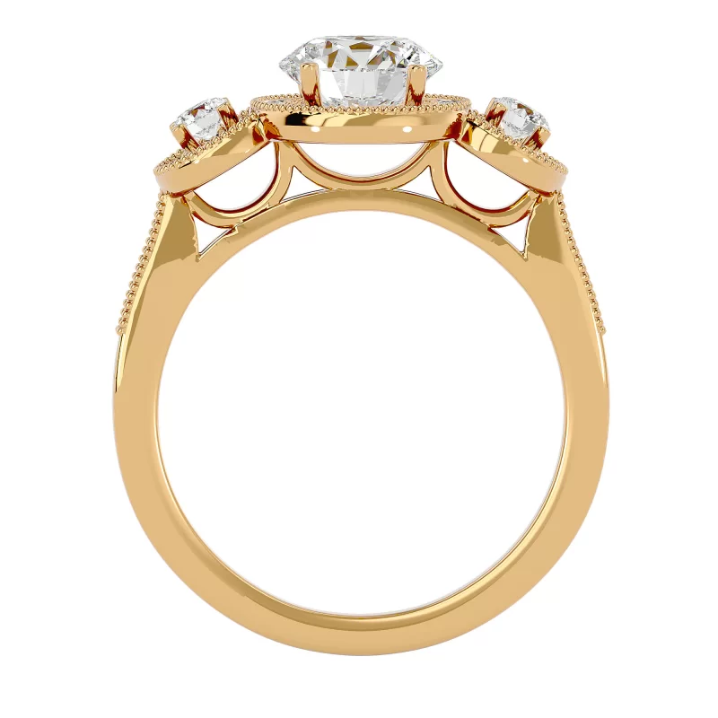 Inel de Logodna Trilogy Aur Galben 18k Diamante Naturale - Whitney