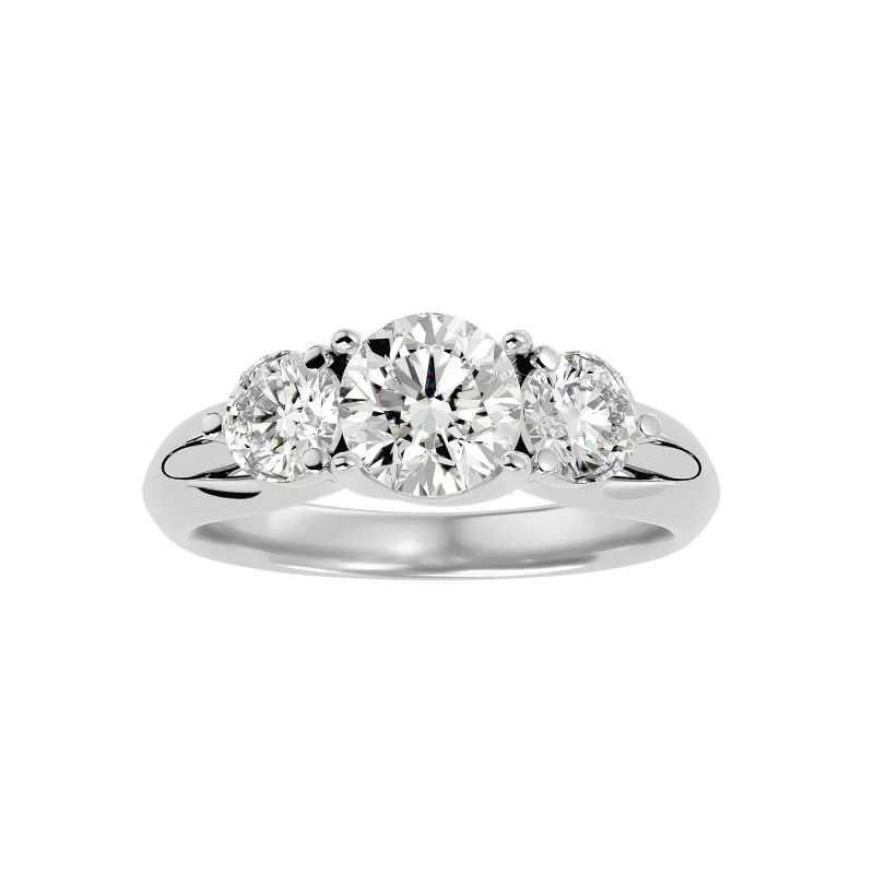 Inel de Logodna Trilogy Aur Alb 18k Diamante Naturale - Gloria