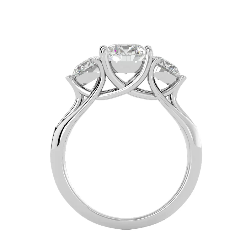 Inel de Logodna Trilogy Aur Alb 18k Diamante Naturale - Gloria