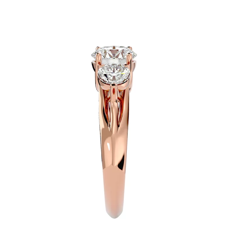Inel de Logodna Trilogy Aur Roz 18k Diamante Naturale - Gloria