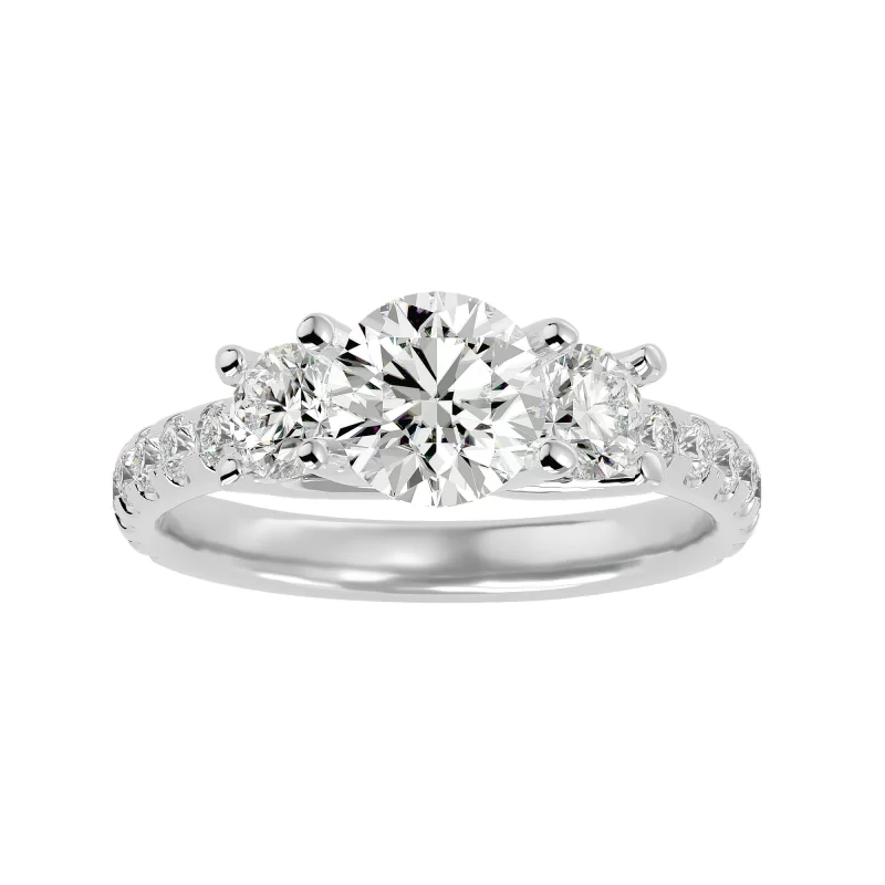 Inel de Logodna Trilogy Aur Alb 18k Diamante Naturale - Arina