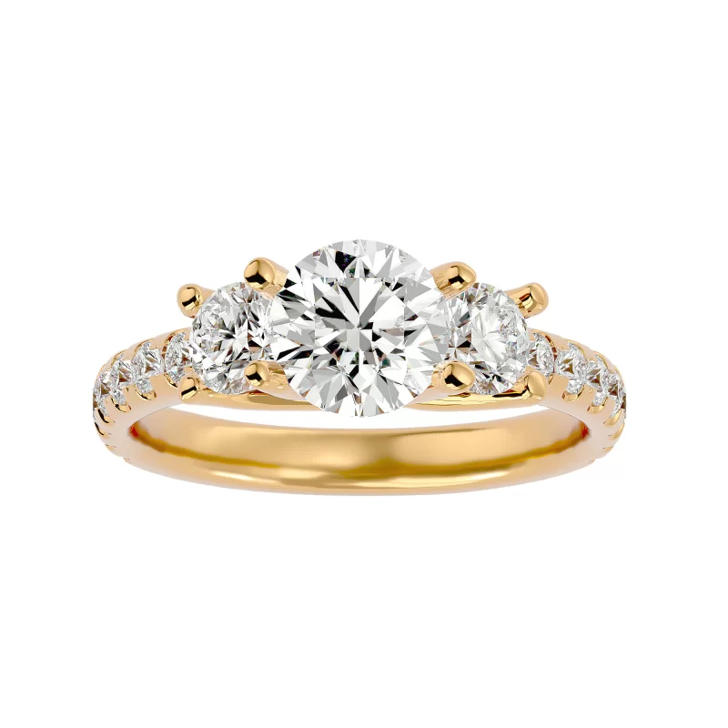 Inel de Logodna Trilogy Aur Galben 18k Diamante Naturale - Arina