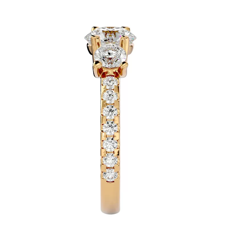 Inel de Logodna Trilogy Aur Galben 18k Diamante Naturale - Arina