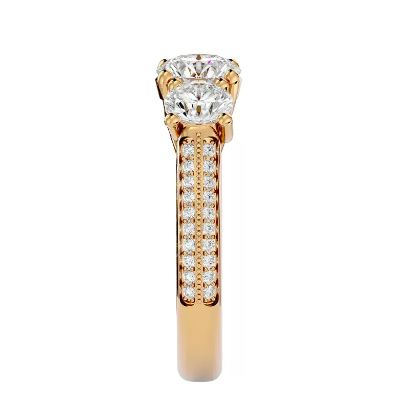Inel de Logodna Trilogy Aur Galben 18k Diamante Naturale - Simone