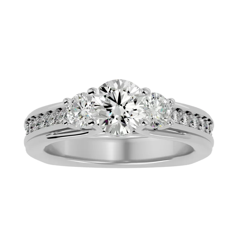 Inel de Logodna Trilogy Aur Alb 18k Diamante Naturale - Marina