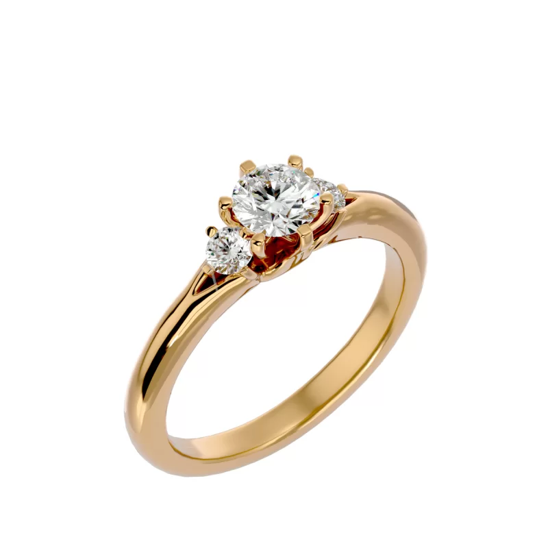 Inel de Logodna Trilogy Aur Galben 18k Diamante Naturale - Chloe