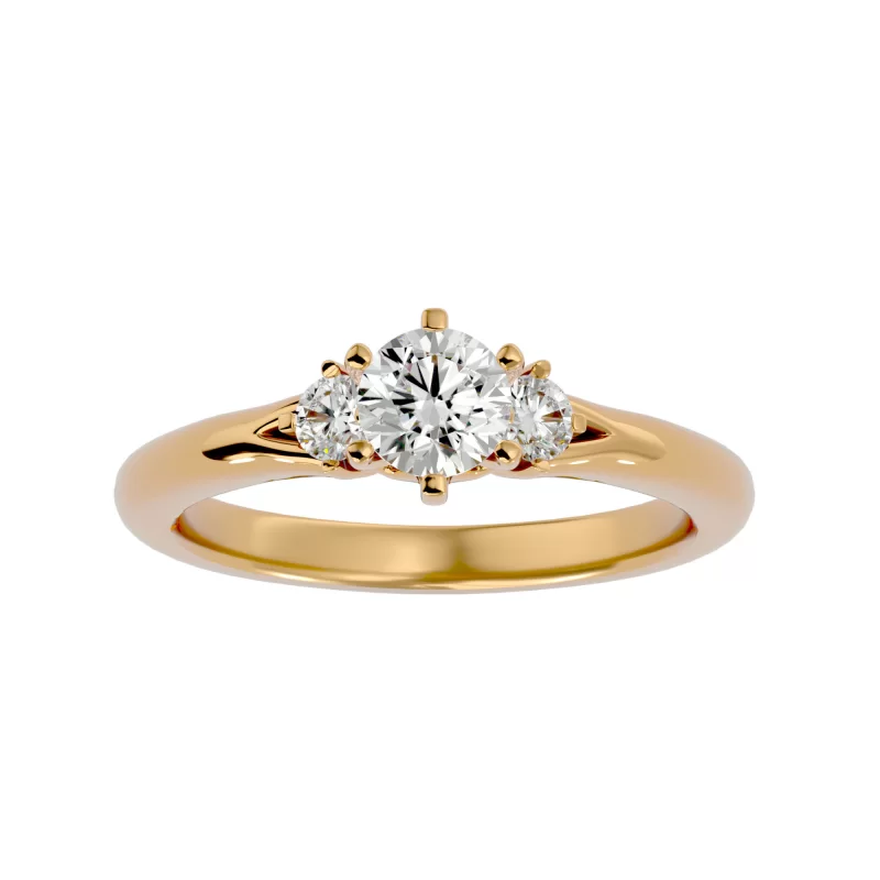 Inel de Logodna Trilogy Aur Galben 18k Diamante Naturale - Chloe