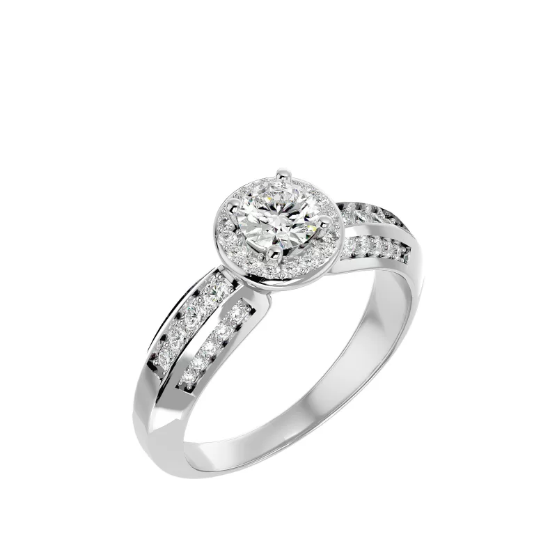 Inel de Logodna Impressive Aur Alb 18k Diamante Naturale - Zara