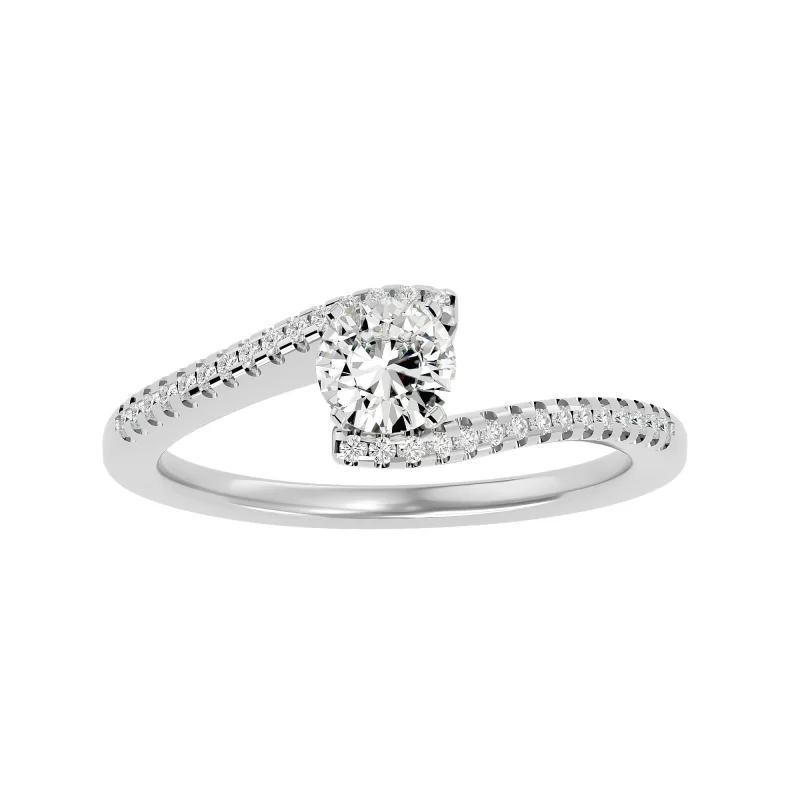 Inel de Logodna Fascinating Aur Alb 18k Diamante Naturale - Yvonne