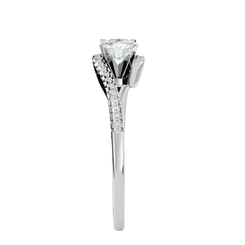 Inel de Logodna Fascinating Aur Alb 18k Diamante Naturale - Yvonne