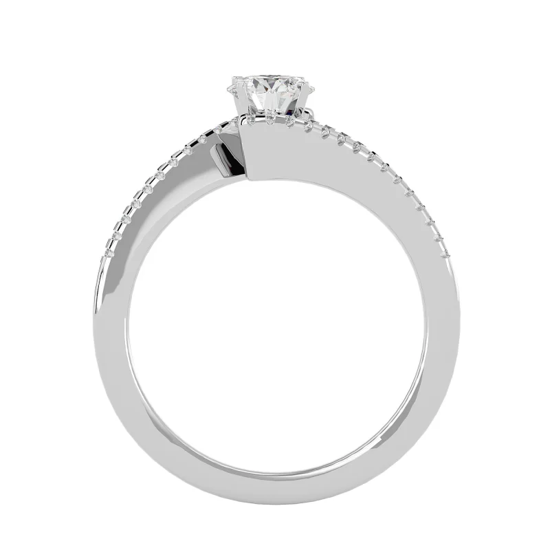 Inel de Logodna Fascinating Aur Alb 18k Diamante Naturale - Yvonne