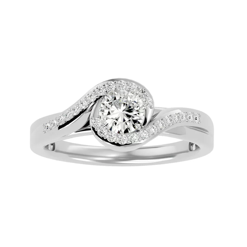 Inel de Logodna Enchanting Aur Alb 18k Real diamonds - Fiorella