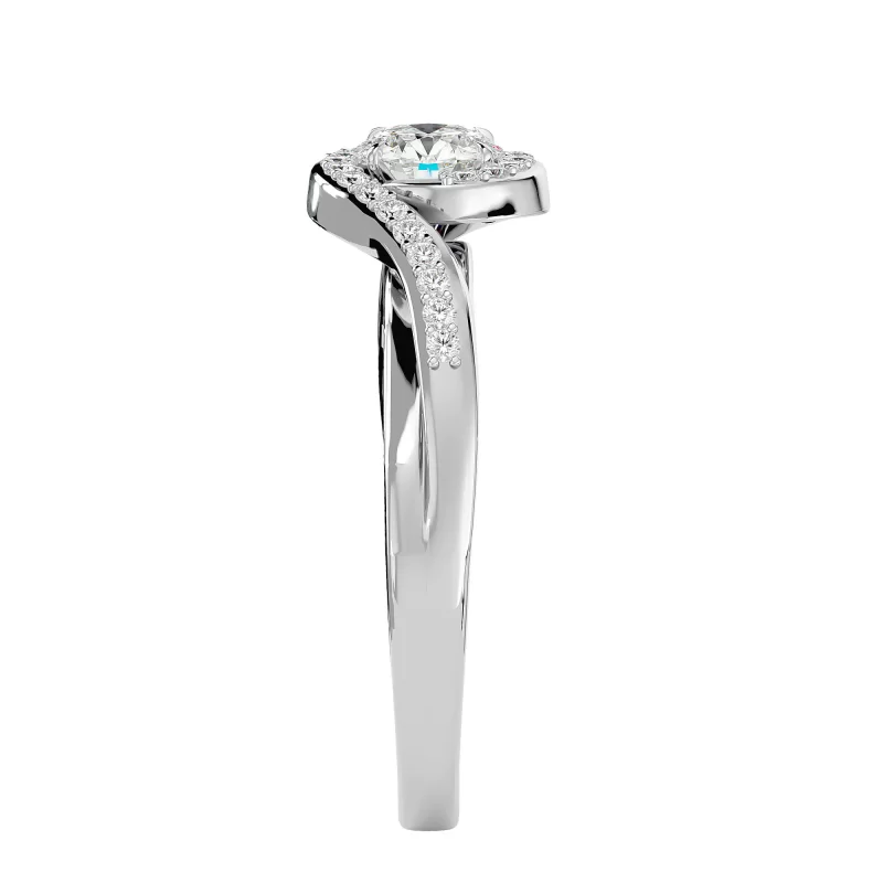 Inel de Logodna Enchanting Aur Alb 18k Real diamonds - Fiorella