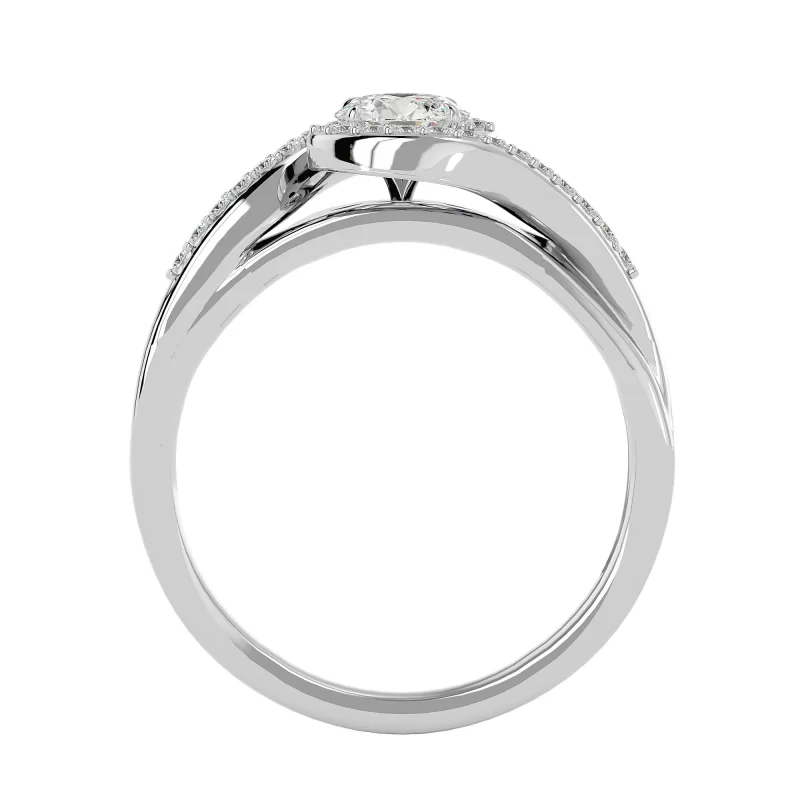 Inel de Logodna Enchanting Aur Alb 18k Real diamonds - Fiorella