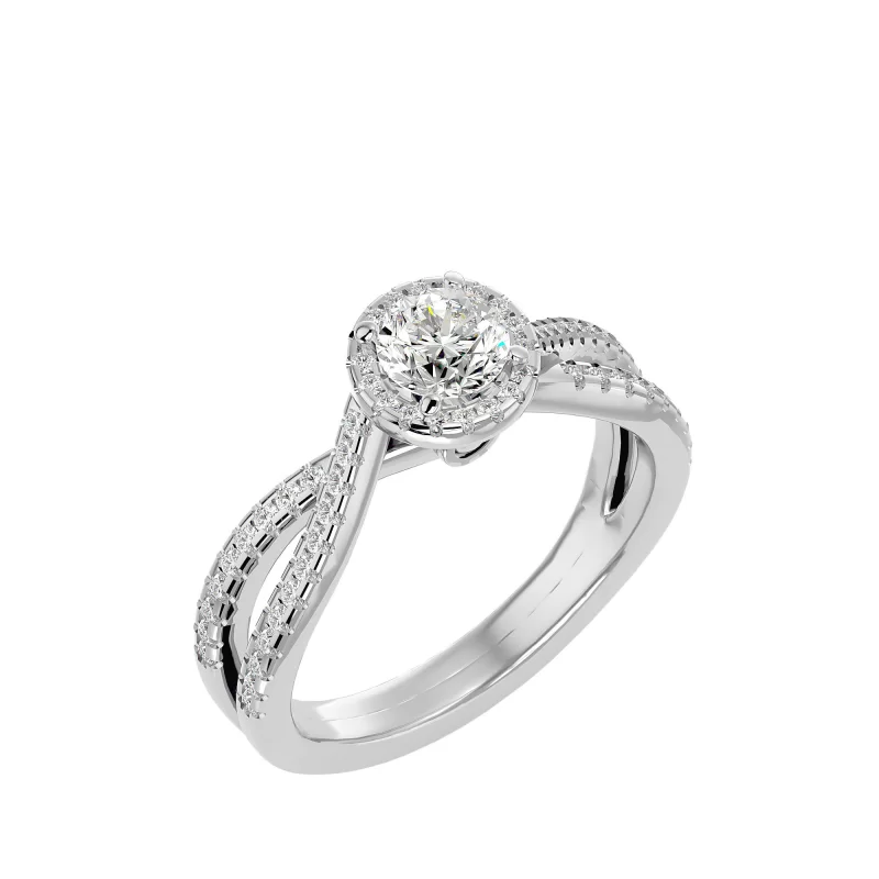 Inel de Logodna Fancy Aur Alb 18k Genuine Diamonds - Mirabela
