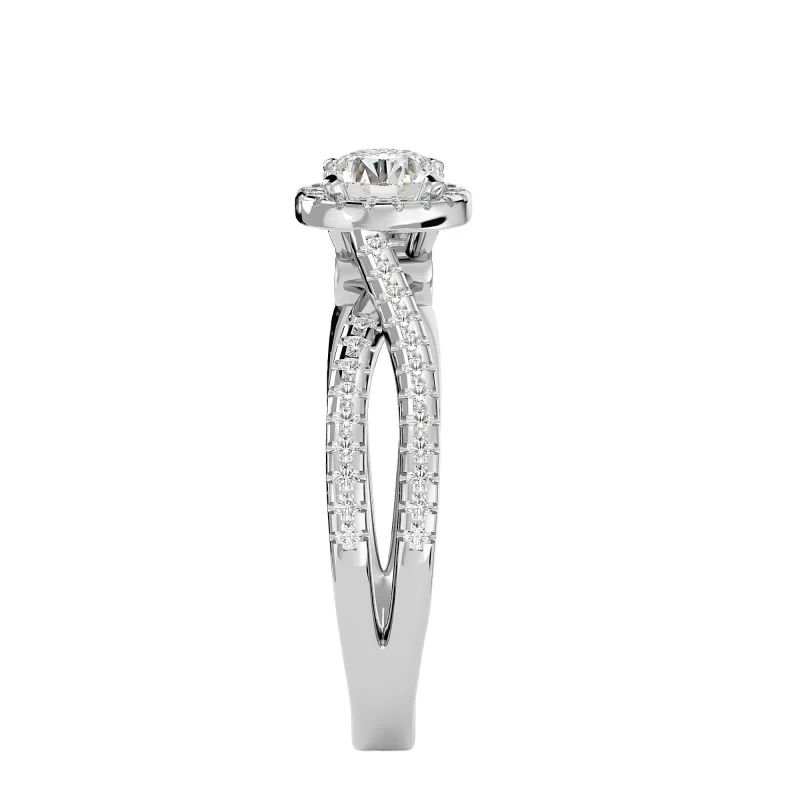 Inel de Logodna Fancy Aur Alb 18k Genuine Diamonds - Mirabela