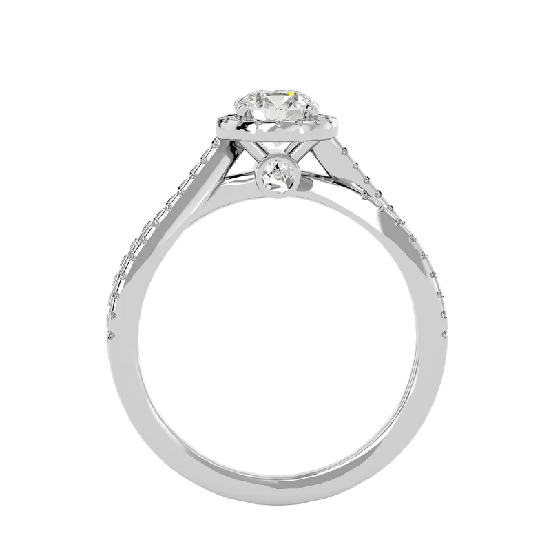 Inel de Logodna Fancy Aur Alb 18k Genuine Diamonds - Mirabela