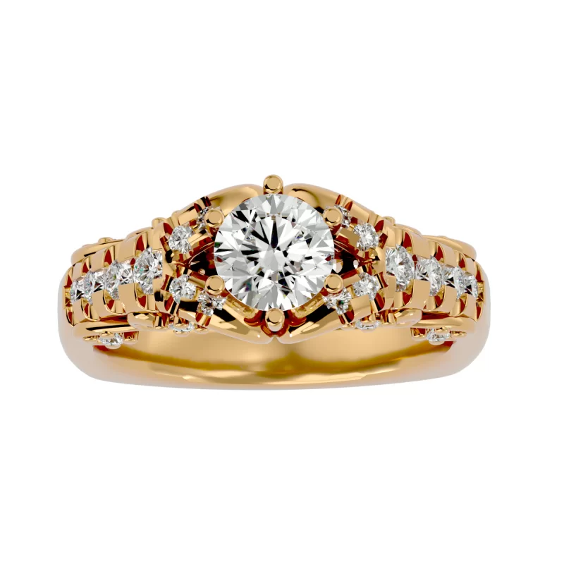 Inel de Logodna Brilliant Vintage Gold Aur 18k Real Diamonds - Valentina