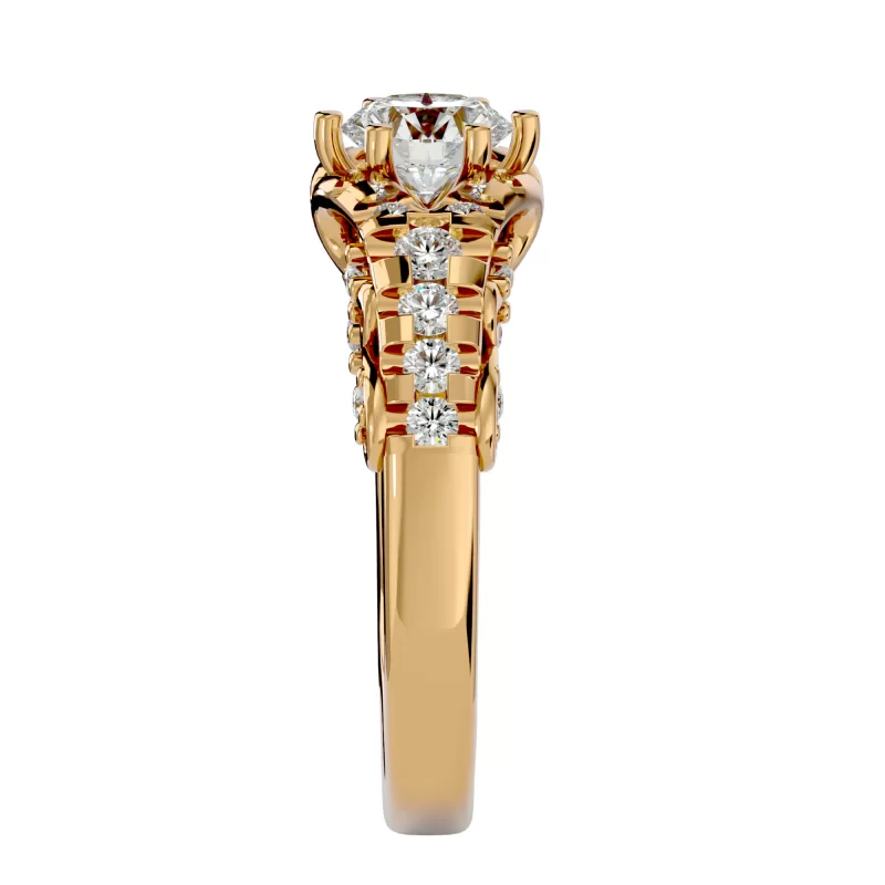 Inel de Logodna Brilliant Vintage Gold Aur 18k Real Diamonds - Valentina