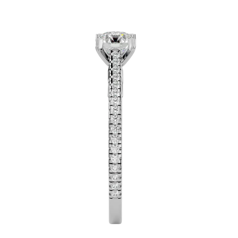 Inel de Logodna Delicate Pave Aur Alb 18k Real Diamonds - Viviane