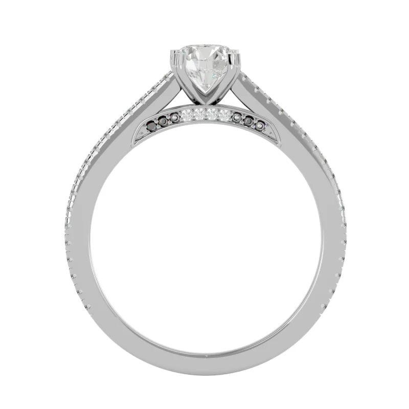 Inel de Logodna Delicate Pave Aur Alb 18k Real Diamonds - Viviane