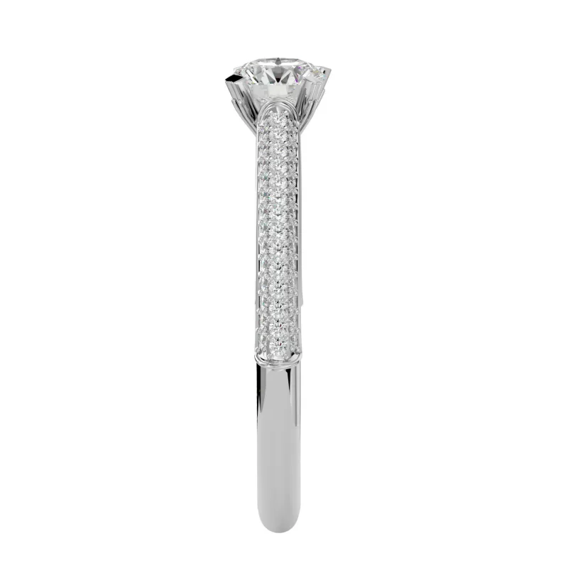 Inel de Logodna Sophisticated Pave White Aur 18k Real Diamonds - Adnana