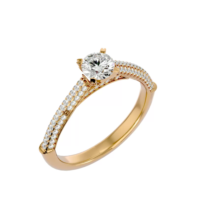 Inel de Logodna Amazing Pave Gold Aur 18k Real Diamonds - Adnana