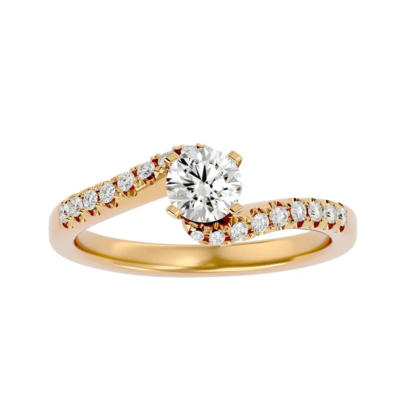 Inel de Logodna Attractive Custom Gold Aur 18k Real Diamonds - Eliza