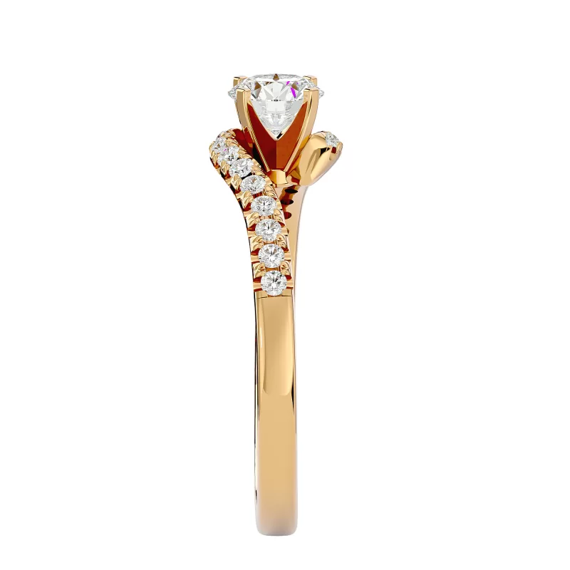 Inel de Logodna Attractive Custom Gold Aur 18k Real Diamonds - Eliza