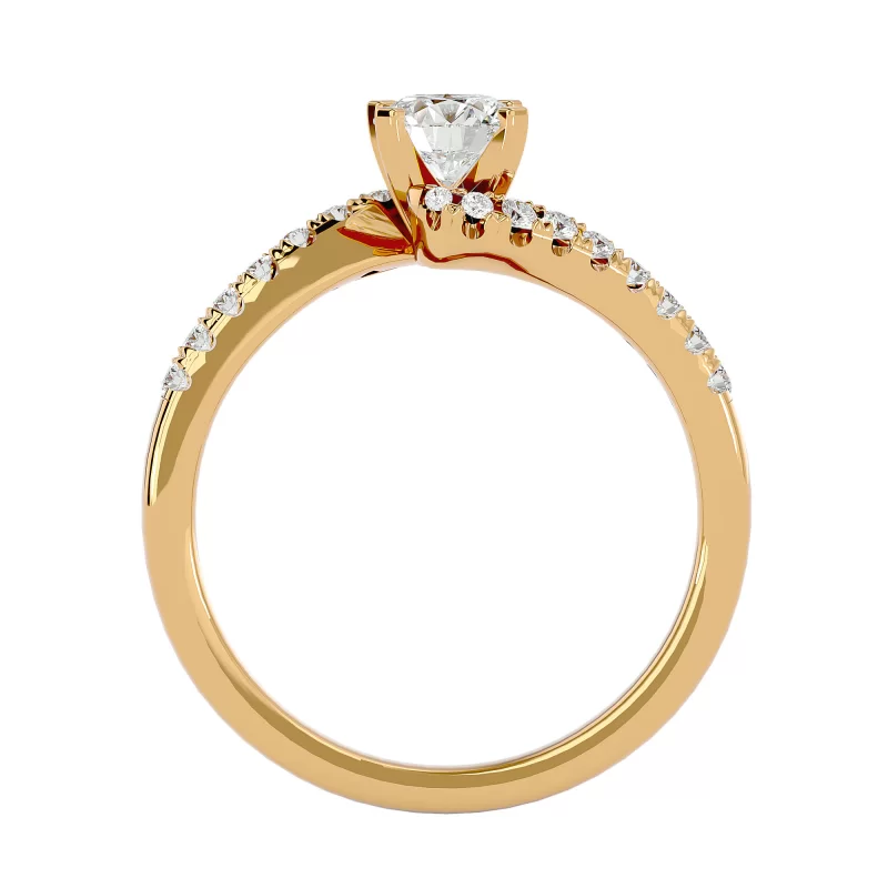 Inel de Logodna Attractive Custom Gold Aur 18k Real Diamonds - Eliza
