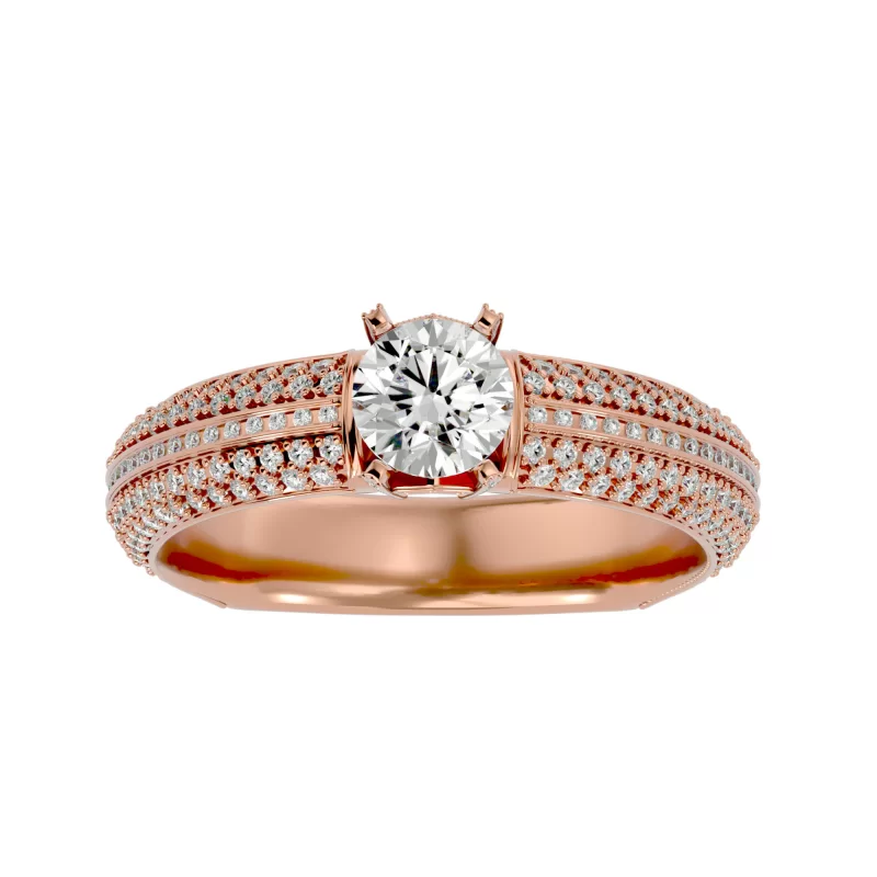 Inel de Logodna Magnificent Pave Rose Aur 18k Pure Diamonds - Jennifer