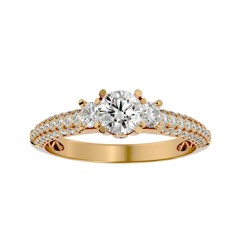 Inel de logodna Vibrant Vintage Gold Aur 18k Real Diamonds - Nora