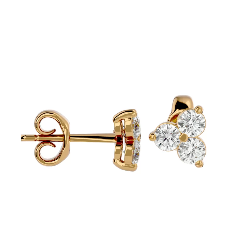 Cercei Aur Refined Stud Aur 18k Diamante Naturale - Sara