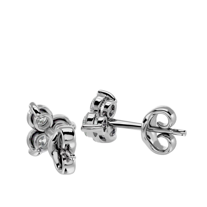 Cercei Aur Refined Stud Aur 18k Diamante Naturale - Sara