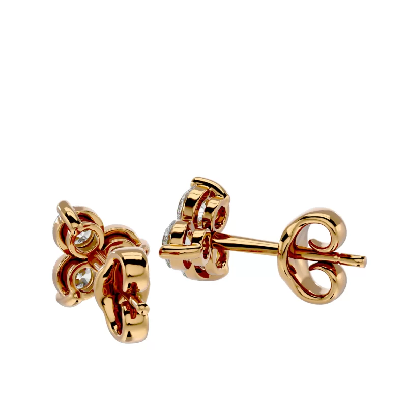 Cercei Aur Refined Stud Aur 18k Diamante Naturale - Sara