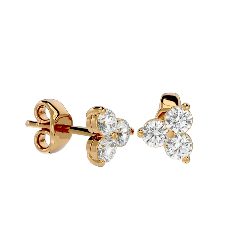 Cercei Aur Refined Stud Aur 18k Diamante Naturale - Sara