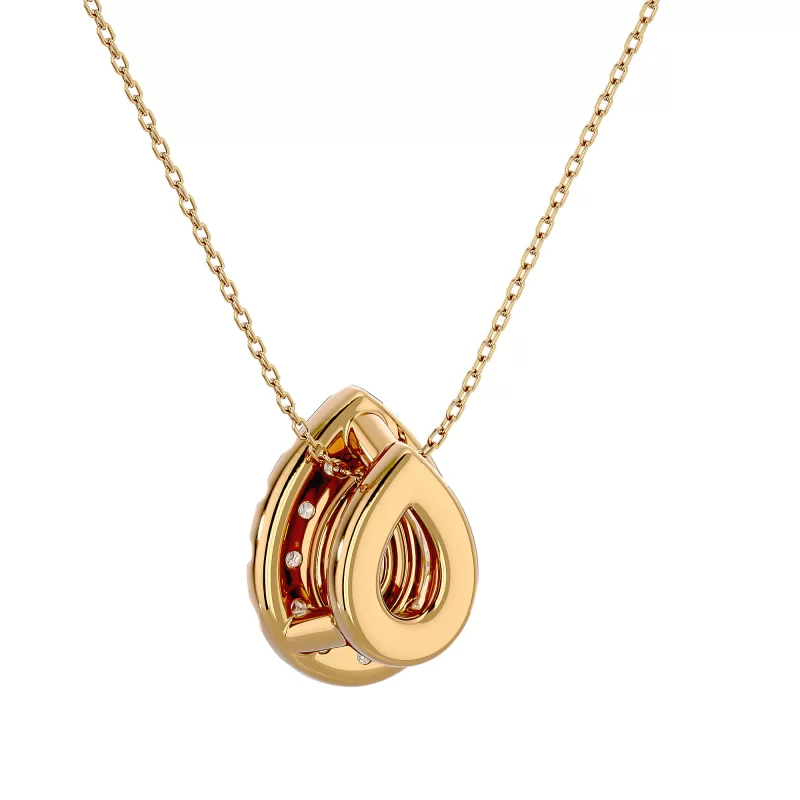 Pandantiv Aur 18k Graceful Halo Diamante Naturale - Wendy