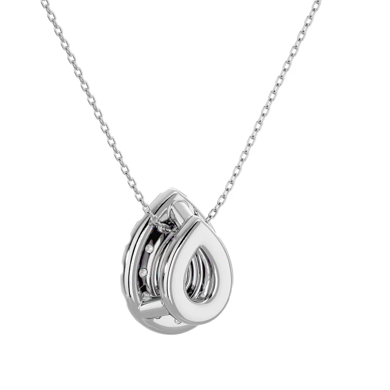 Pandantiv Aur 18k Graceful Halo Diamante Naturale - Wendy