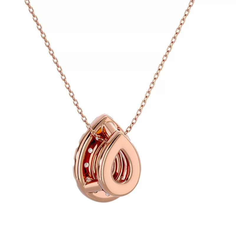 Pandantiv Aur 18k Graceful Halo Diamante Naturale - Wendy