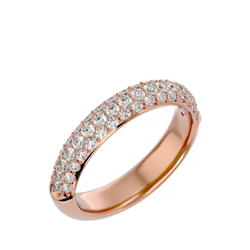 Inel Semi-Eternity Outstanding Briliant Aur 18k Real Diamonds - Amber