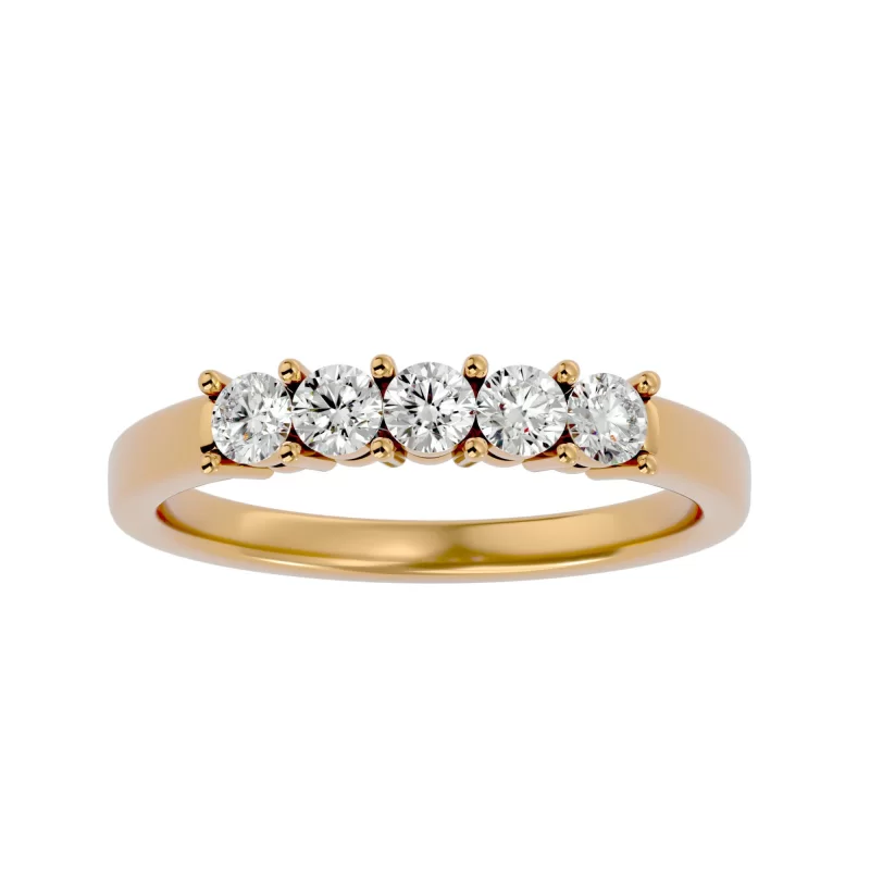 Inel Semi-Eternity Luxurious Briliant Aur 18k Diamante Naturale - Luna