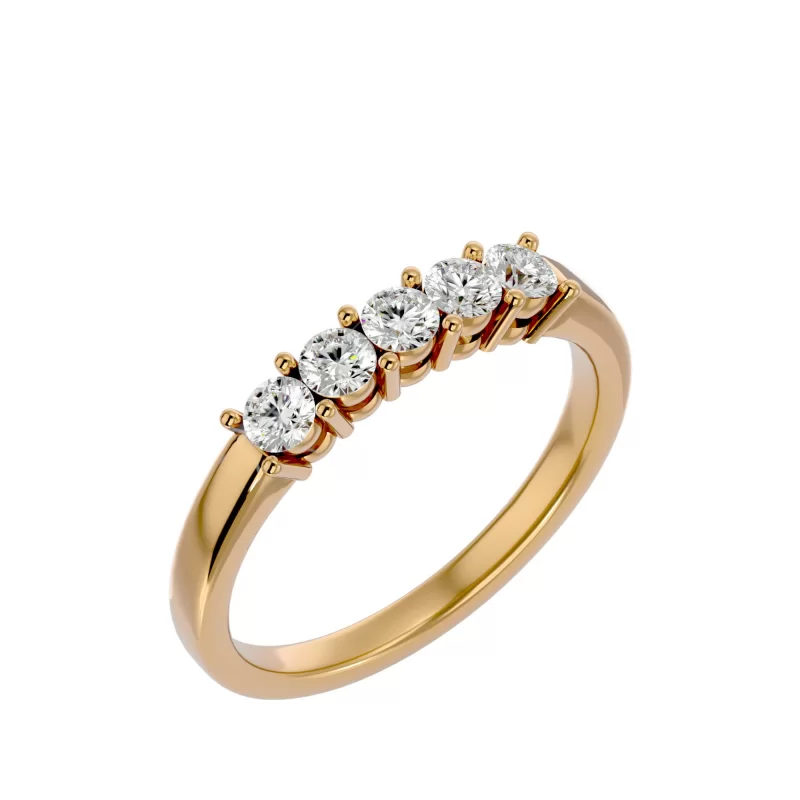 Inel Semi-Eternity Luxurious Briliant Aur 18k Diamante Naturale - Luna