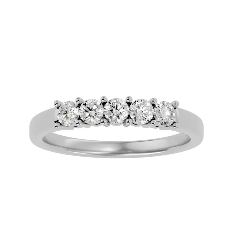 Inel Semi-Eternity Luxurious Briliant Aur 18k Diamante Naturale - Luna