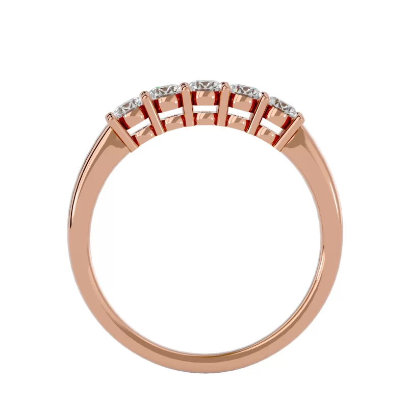 Inel Semi-Eternity Luxurious Briliant Aur 18k Diamante Naturale - Luna